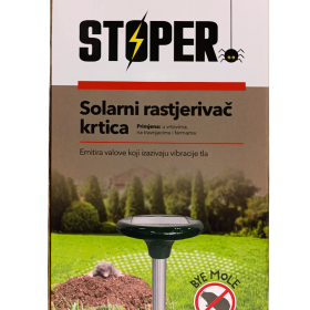 Sončna naprava za odganjanje krtov